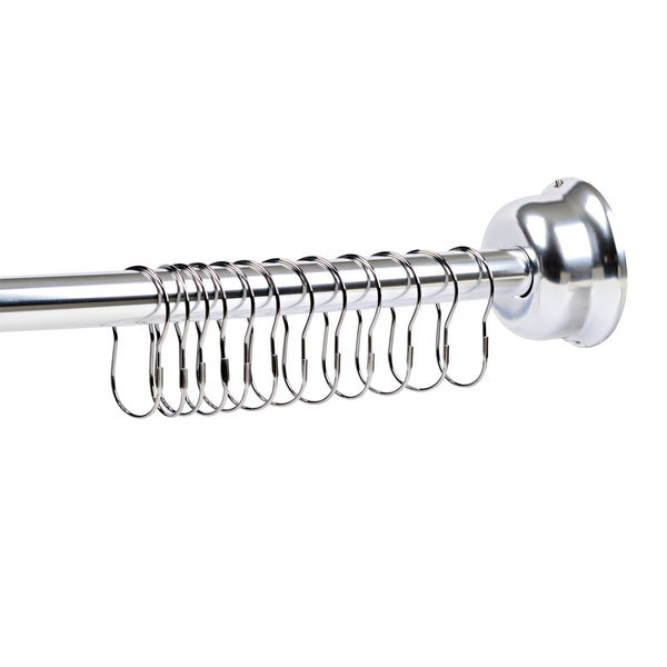 Utopia Alley CR2SS Aluminum Curved Shower Rod, 72", Chrome