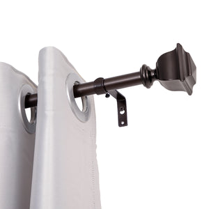 UTOPIA ALLEY D10XX 3/4 Inch Curtain Rod, Single Decorative Drapery Rod, Adjustable Curtain rods for Windows