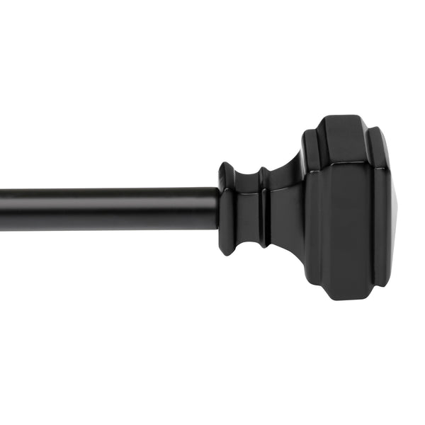 Utopia Alley D24XX Curtain Rod with Square Finials, Adjustable Length 48-86"