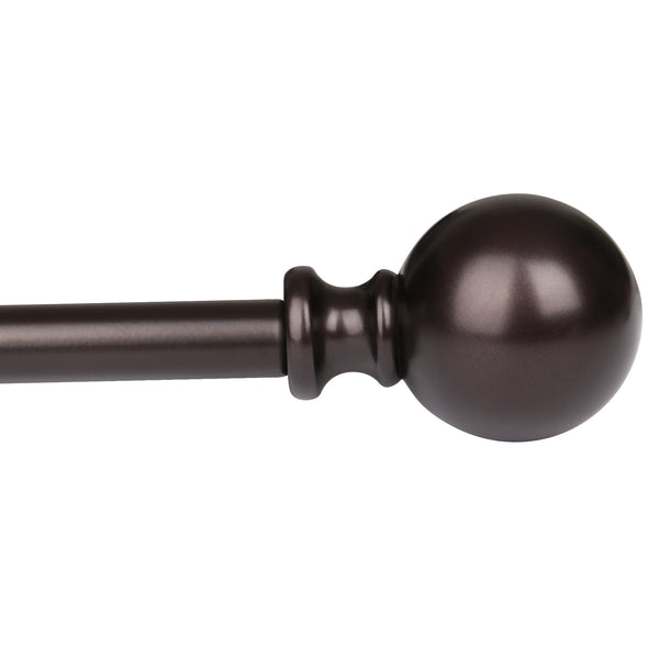 Utopia Alley D32RB Curtain Rod with Round Finials, Adjustable Length 28-48", Bronze