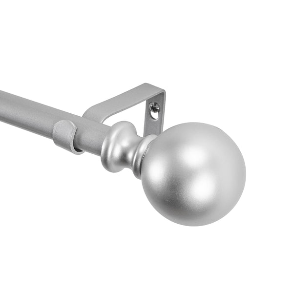 Utopia Alley D38XX Curtain Rod with Round Finials, Adjustable Length 86-120"
