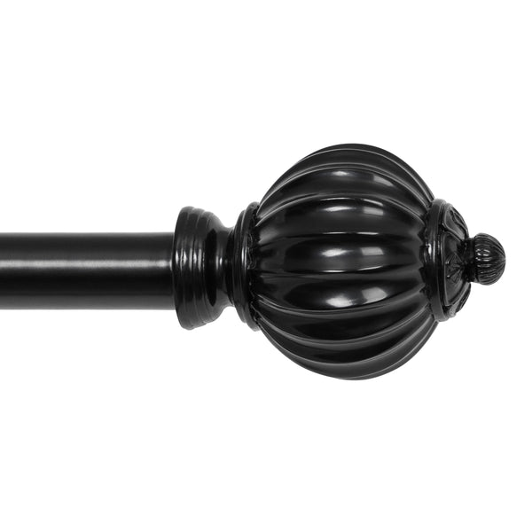 Utopia Alley D42XX Curtain Rod with Decorative Round Finials, 28-48"