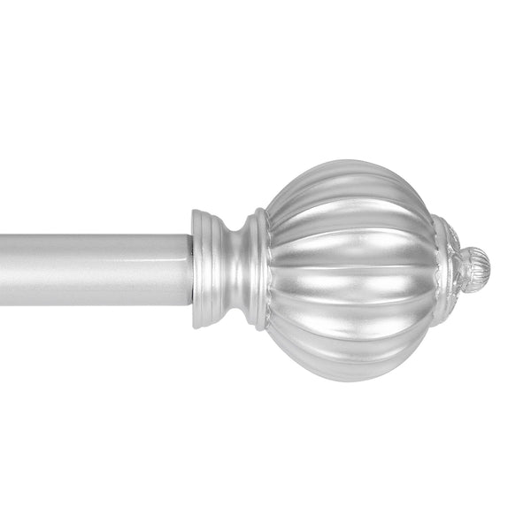Utopia Alley D48XX Curtain Rod with Decorative Round Finials, 86-120"