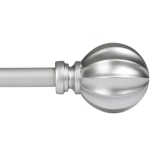 Utopia Alley D52N Curtain Rod with Decorative Ball Finial, 28-48", Nickel