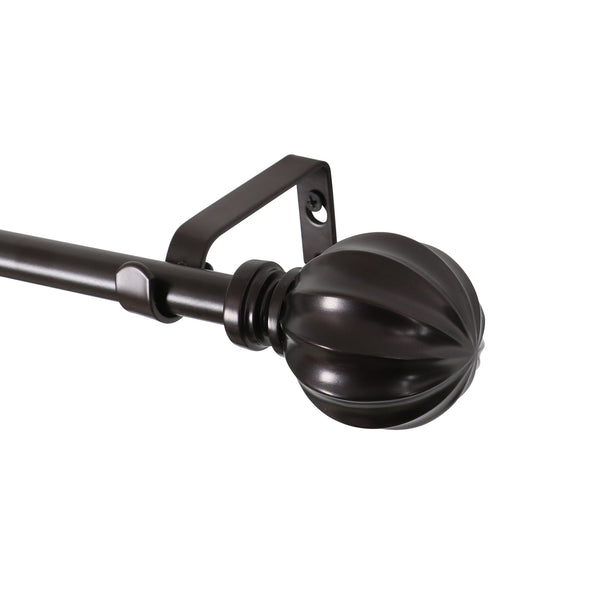 Utopia Alley D54XX Curtain Rod with Decorative Ball Finial, 48-86"