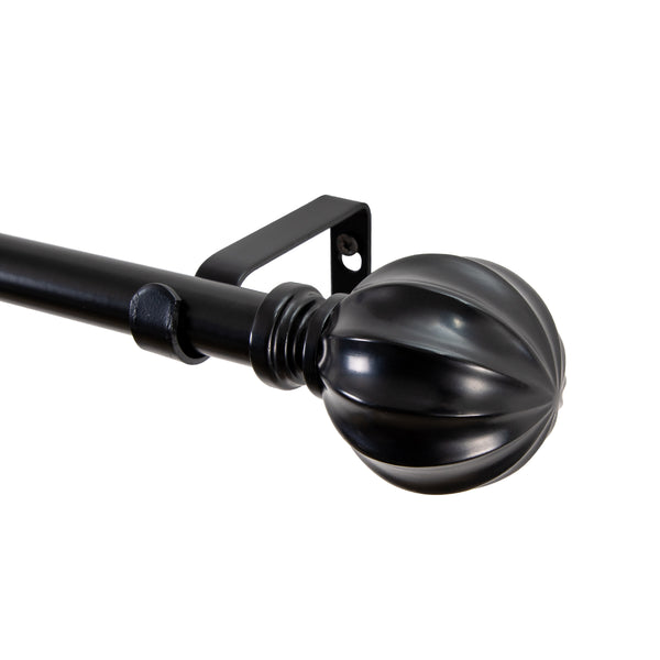 Utopia Alley D58XX Curtain Rod with Decorative Ball Finial, 86-120"