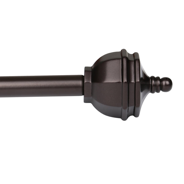 Utopia Alley D62RB Curtain Rod with Decorative Urn Finial, 28-48", Bronze