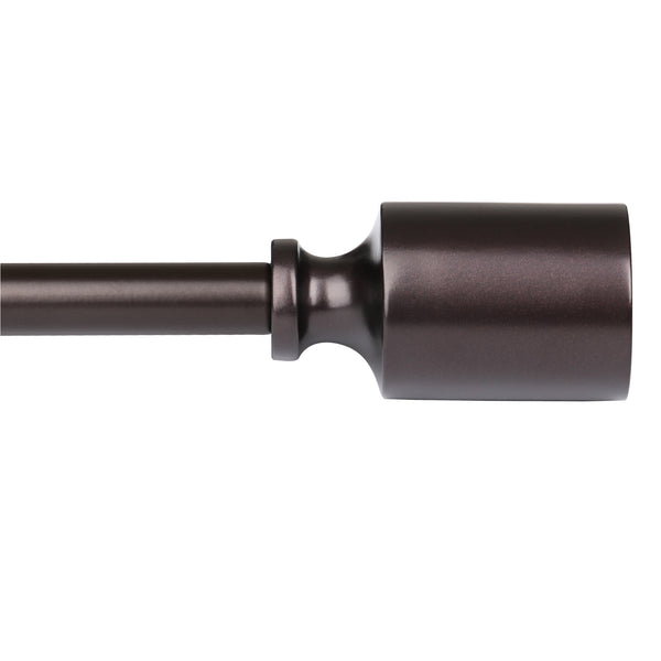 Utopia Alley D72RB Curtain Rod with Decorative Cap Finial, 28-48", Bronze