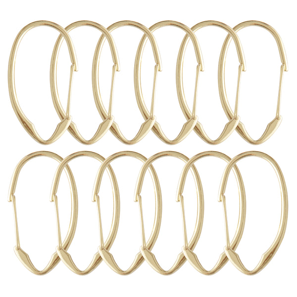 Utopia Alley HK10XX Shower Rings, Shower Curtain Rings for Bathroom, Rustproof Zinc Shower Curtain Hooks Rings, Set of 12, Chrome/Brushed Nickel/Oil Rubbed Bronze/Black/Gold