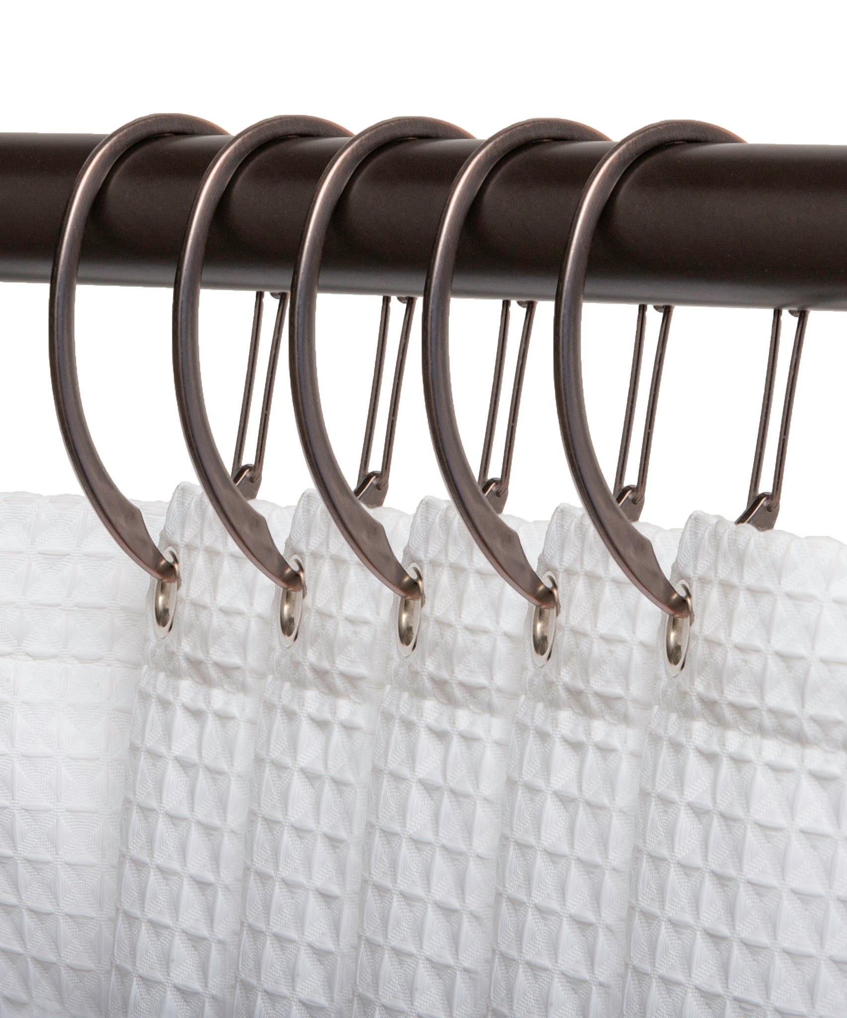 Utopia Alley HK10XX Shower Hooks - Shower Curtain Rings for Bathroom - Rust Proof Shower Curtain Hooks for Shower Curtain or Liner - Set of 12