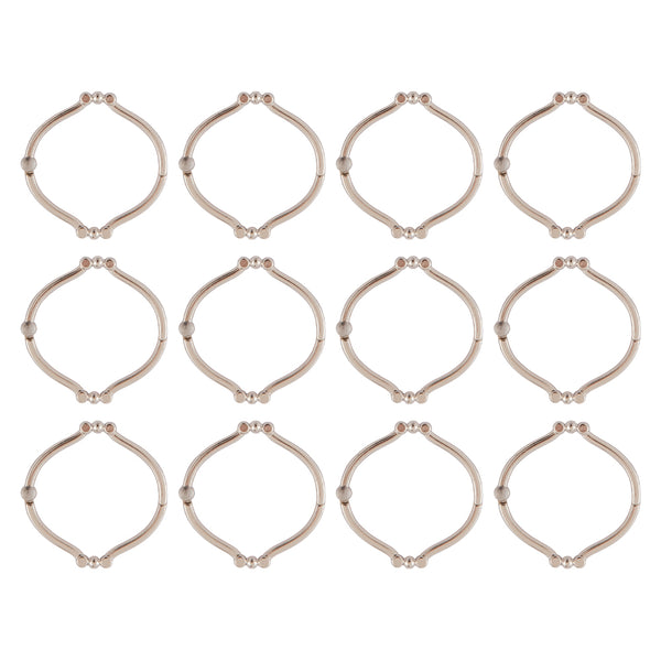 Utopia Alley HK12XX Shower Rings, Shower Curtain Rings for Bathroom, Rustproof Zinc Shower Curtain Hooks Rings, Set of 12, Chrome/Oil Rubbed Bronze/Brushed Nickel/Black/Gold