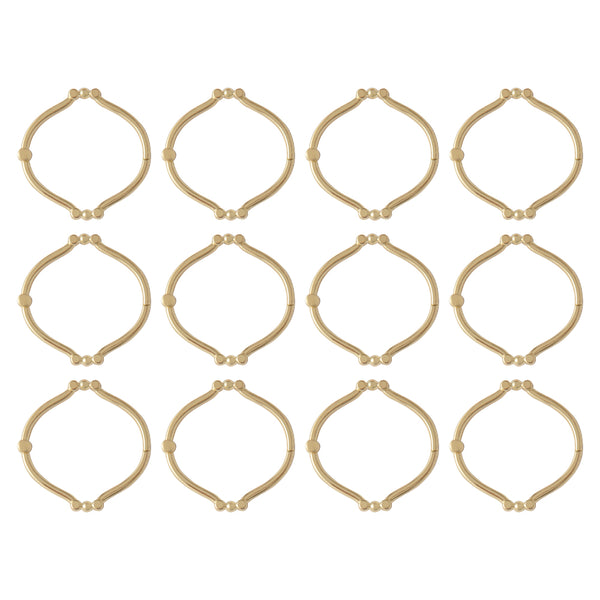 Utopia Alley HK12XX Shower Hooks - Shower Curtain Rings for Bathroom - Rust Proof Shower Curtain Hooks for Shower Curtain or Liner - Set of 12, Chrome/Oil Rubbed Bronze/Brushed Nickel/Black/Gold