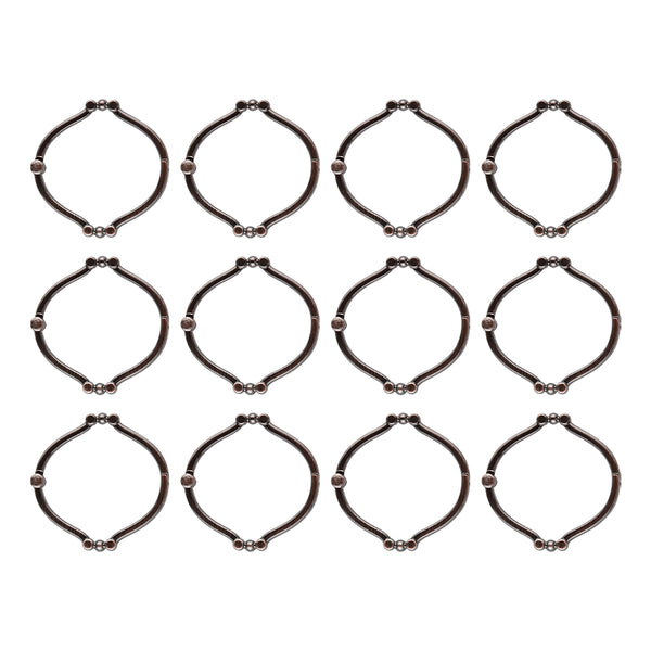 Utopia Alley HK12XX Shower Hooks - Shower Curtain Rings for Bathroom - Rust Proof Shower Curtain Hooks for Shower Curtain or Liner - Set of 12, Chrome/Oil Rubbed Bronze/Brushed Nickel/Black/Gold