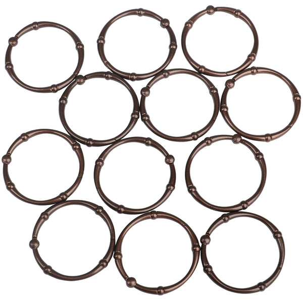 Utopia Alley HK4XX Shower Victoria Curtain Rings, Rustproof Zinc Shower Curtain Rings for Bathroom Shower Rods Curtains - Set of 12