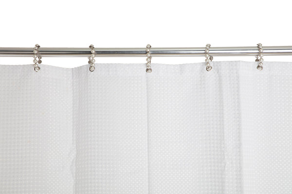 Utopia Alley HK8BN Shower Curtain Rings,  Shower Curtain Rings for Bathroom Shower Rods Curtains - Set of 12- Brushed Nickel