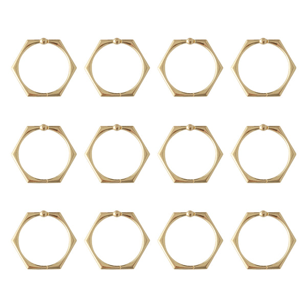 Utopia Alley HK9XX Shower Rings, Shower Curtain Rings for Bathroom, Rustproof Zinc Shower Curtain Hooks Rings, Set of 12, Chrome/Brushed Nickel/Oil Rubbed Bronze/Black/Gold