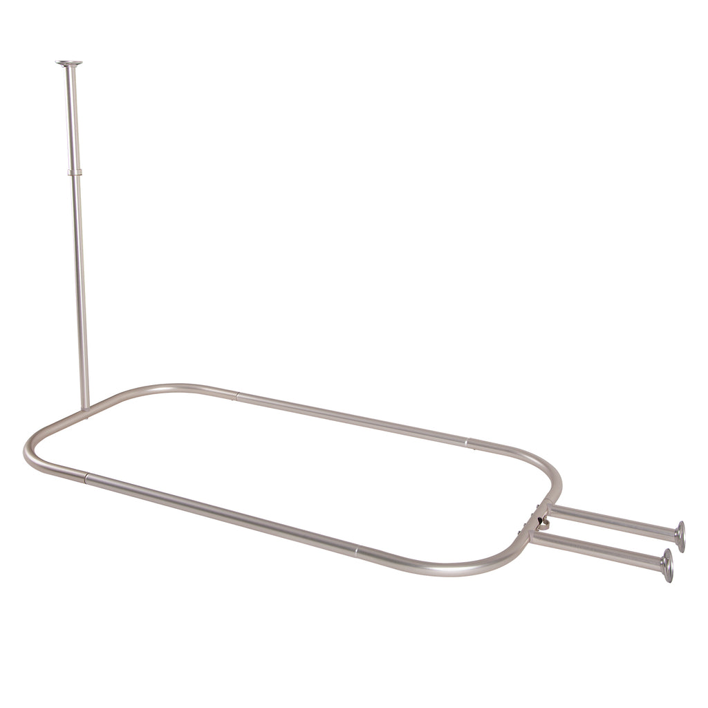 Utopia Alley Hoop Shower Rod For Clawfoot Tub – Chrome, U-Shaped, 47.75 Inch