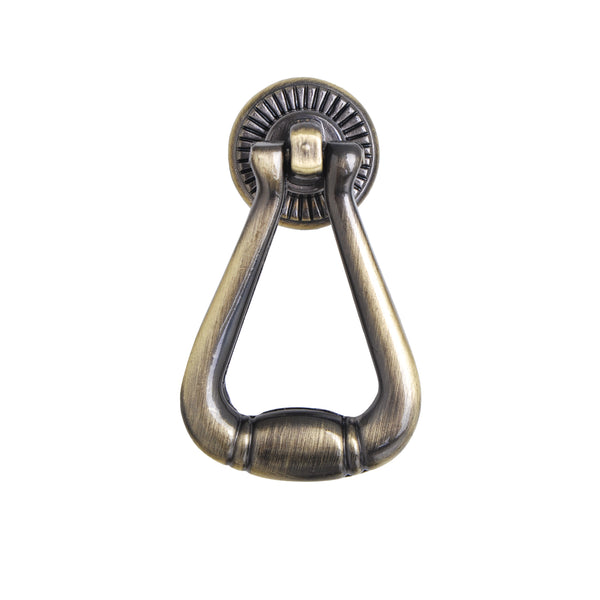 Utopia Alley HW278PLAB021 Soffi Cabinet Ring Pull Knob - Decorative Cabinet Drop Pull Knobs for Cabinets and Drawers - Vintage Cabinet Hardware with Hand Finished Antique Brass - Metal Drawer Pull Knobs 2.0"