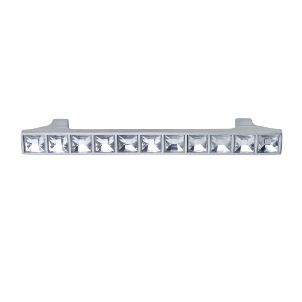 Utopia Alley HW289PLCH021 Gleam Grid 11 Crystal Cabinet Pull, 3.8" Center to Center, Polished Chrome