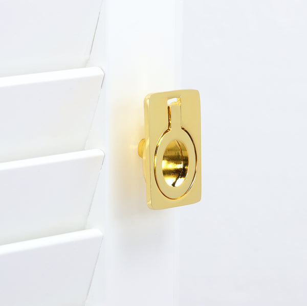 Utopia Alley HW299PLGD021 Kent Drop Ring Cabinet Pull, 1.6", Polished Gold