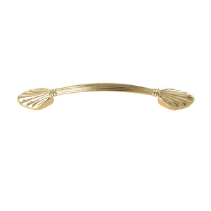 Utopia Alley HW311PLGD021 Amy Pull Handle - Decorative Cabinet Drop Pull Handles for Cabinets and Drawers - Vintage Cabinet Hardware with Hand Finished Polished Gold - Metal Drawer Pull Handle, 5.0" Center to Center