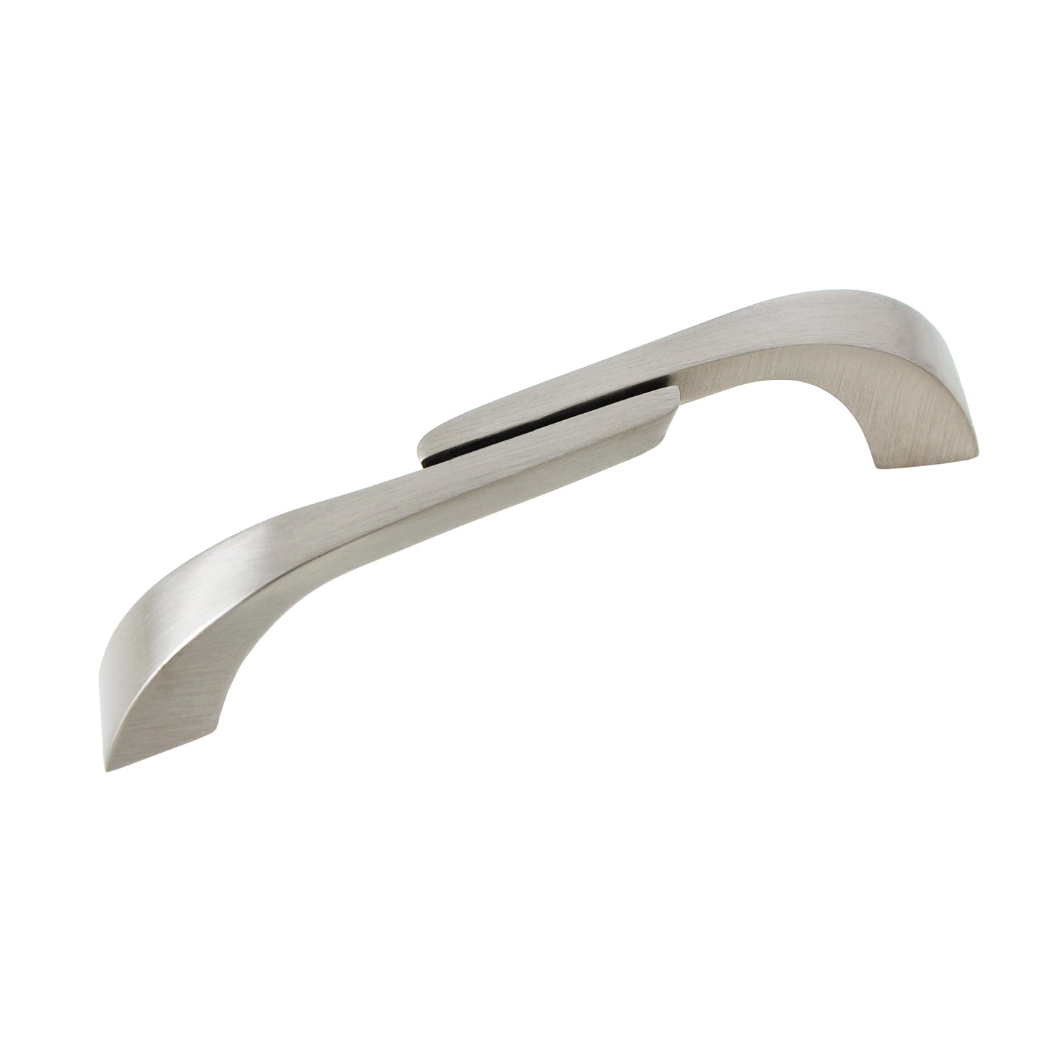 Utopia Alley Criss Cabinet Pull, 4" Center To Center, Brushed Nickel