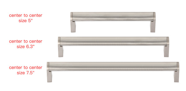 Utopia Alley HW432/3/4BN Stainless Steel Cabinet Pull, Brushed Nickel, 5.0"/6.3"/7.5" center to center