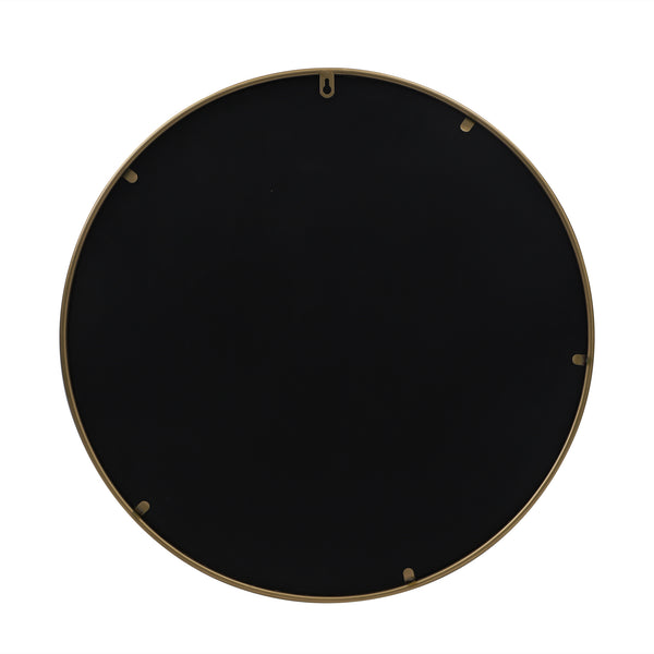 Utopia Alley MR4GD Bathroom Round Mirror, Wall-Mounted Bathroom Mirror, 24''Modern Gold Metal Frame, Suitable for Wall Hanging Decoration, Dressing Table, Living Room, Bedroom