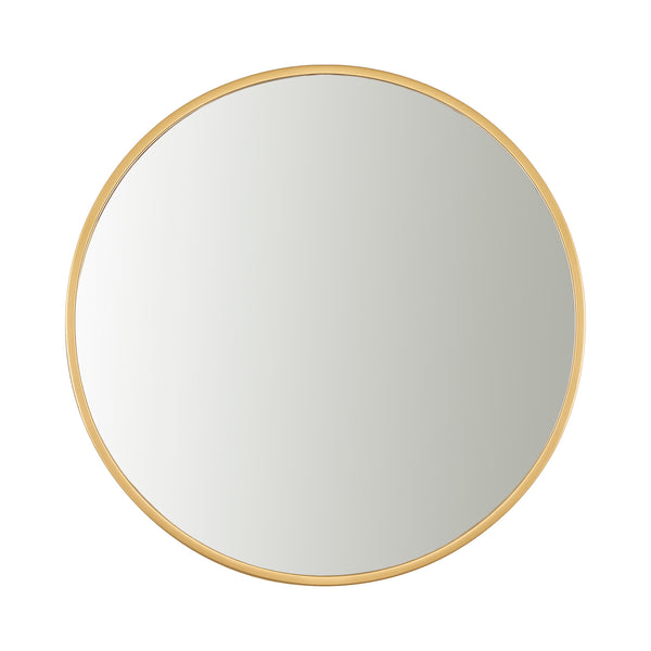Utopia Alley MR5XX Bathroom Round Mirror, Wall-Mounted Bathroom Mirror, 24''Modern Metal Frame, Suitable for Wall Hanging Decoration, Dressing Table, Living Room, Bedroom