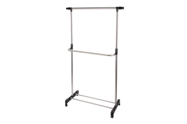Utopia Alley R5SS 54"W 2 Tier Adjustable Clothes Garment Rack, Chrome