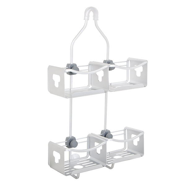 Utopia Alley Expandable Rustproof Shower Caddy, 4 Baskets, Satin Chrome Finish