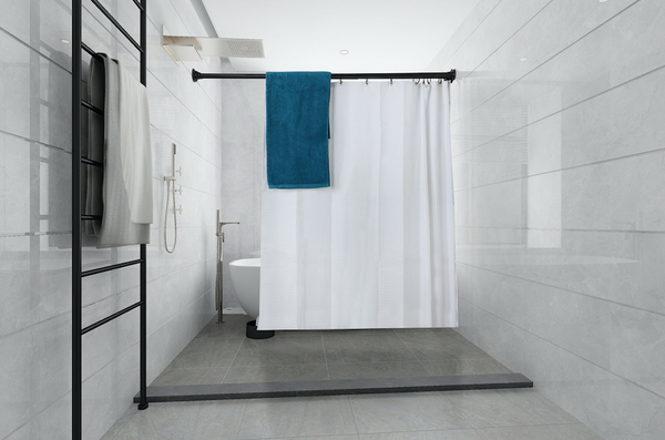 Utopia Alley DS1XX Rustproof Aluminum Double Tension Straight Shower Curtain Rod 42-72"